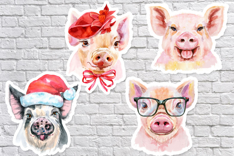 cute-watercolor-pigs-part-17