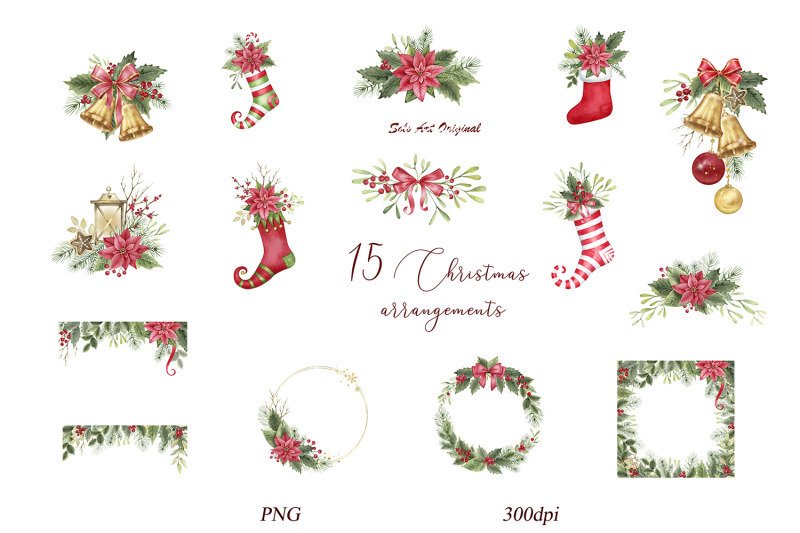 christmas-frame-border-clipart-bells-socks-poinsettia