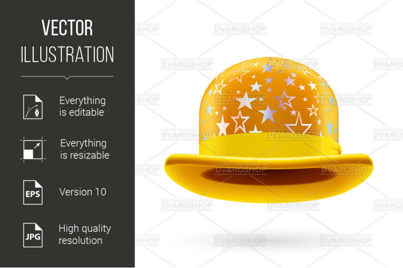 yellow-starred-bowler-hat