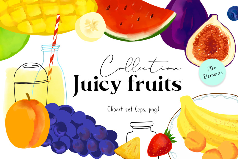 juicy-fruits-clipart-collection