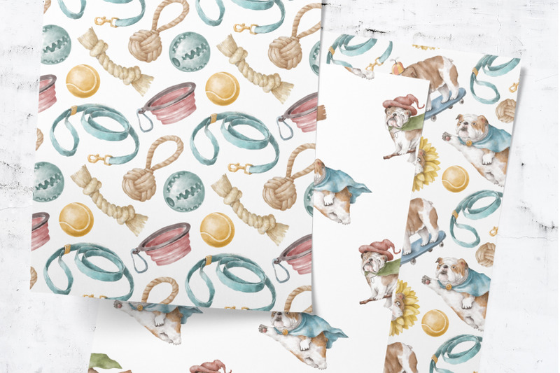 english-bulldog-characters-patterns