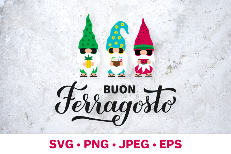 buon-ferragosto-gnomes-svg-italian-summer-holiday