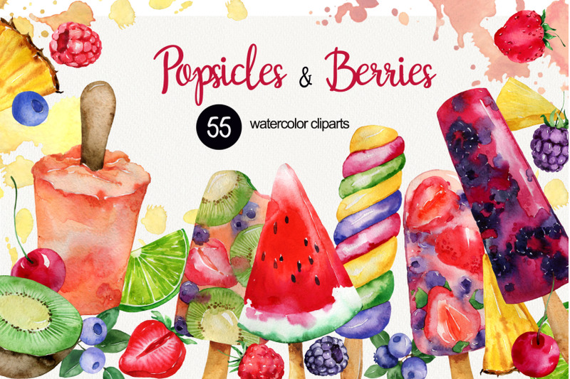 watercolor-popsicles-amp-berries-clipart