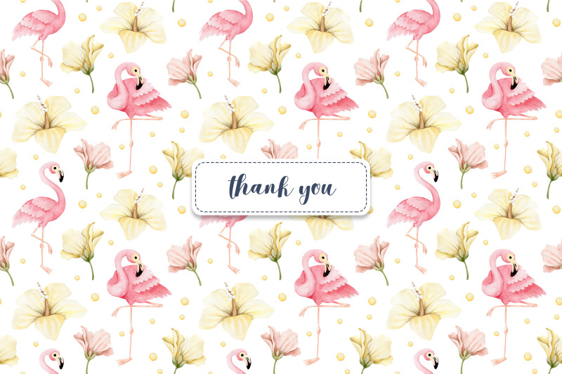 watercolor-flamingo-seamless-patterns