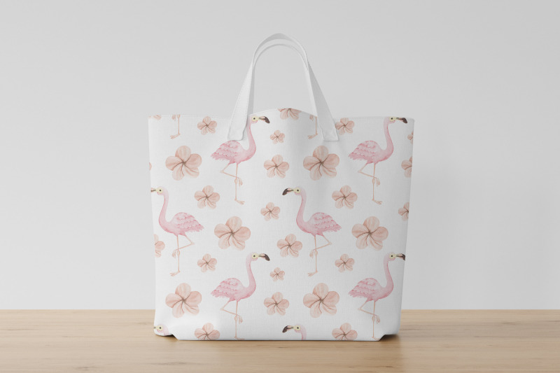 watercolor-flamingo-seamless-patterns