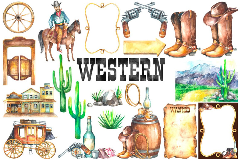 watercolor-western-clipart