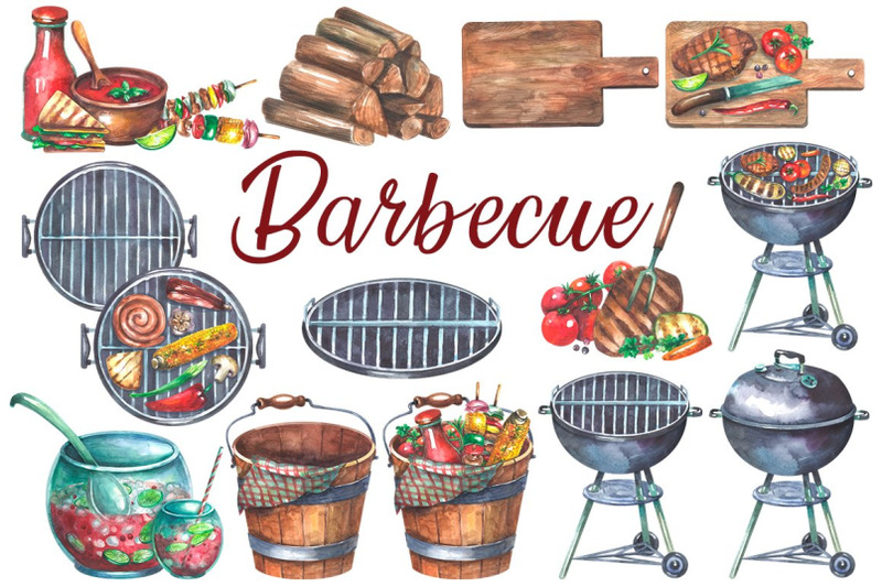 barbecue-watercolor-clipart