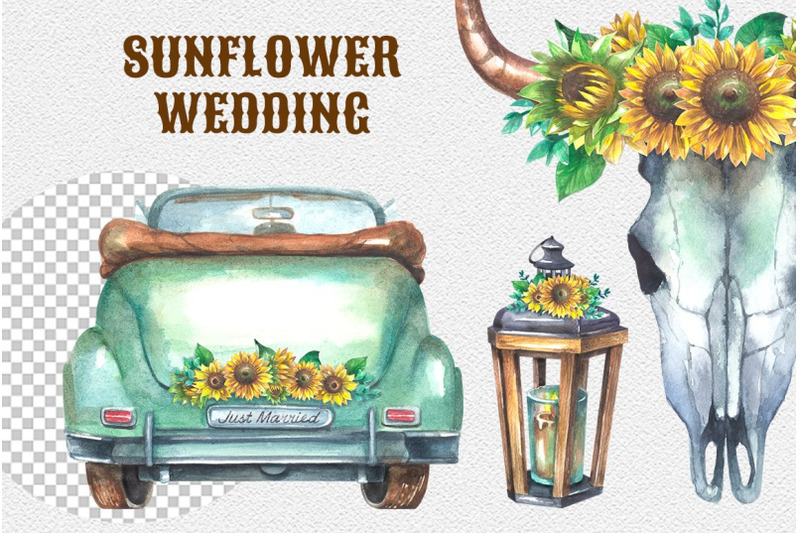 sunflower-wedding-clipart