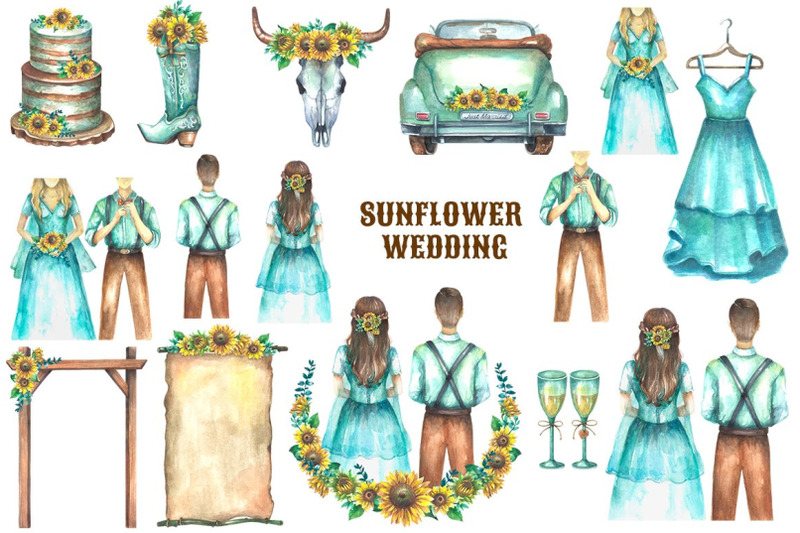 sunflower-wedding-clipart