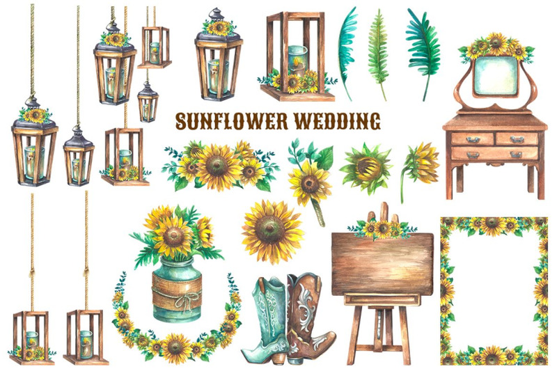 sunflower-wedding-clipart