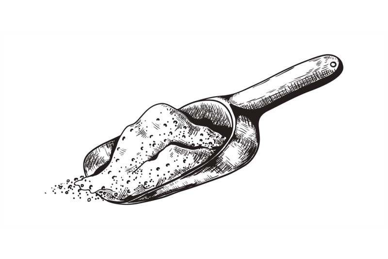 hand-drawn-scoop-shovel-scooping-up-sand-or-sugar-monochrome-measuri