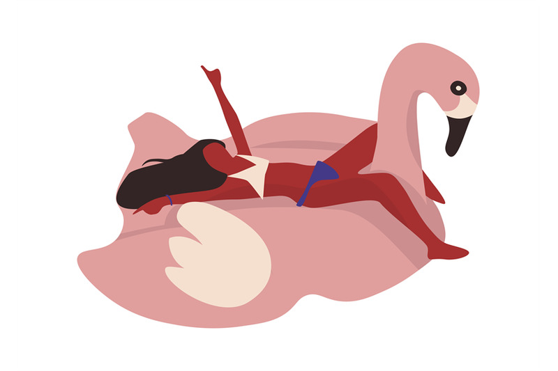 people-at-beach-cartoon-woman-swimming-in-pool-on-pink-flamingo-infla