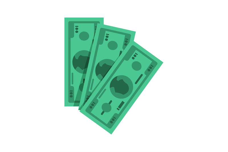 banknotes-cartoon-green-dollars-minimalist-money-papers-earnings-or