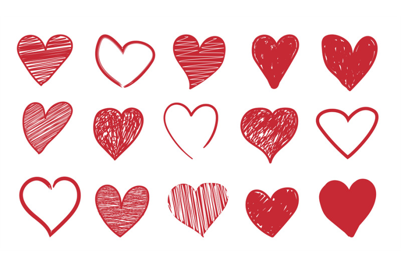 heart-doodle-icons-romantic-red-symbols-for-valentine-invitation-and