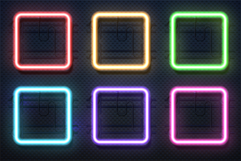 neon-square-lamps-realistic-electric-borders-illuminated-frames-glo