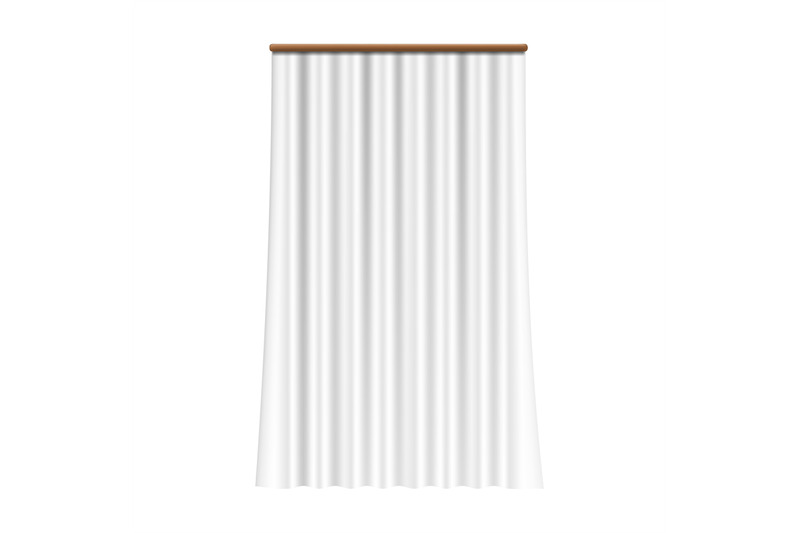 realistic-white-curtain-silk-drapery-on-window-classical-decor-eleme