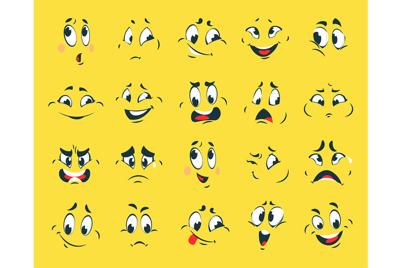 funny-faces-cartoon-emotion-expressions-emoticons-with-contour-eyes