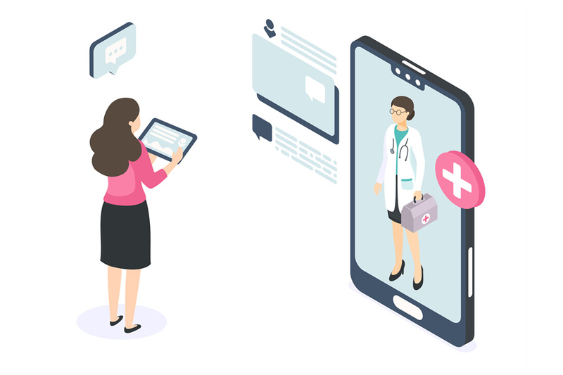 online-doctor-isometric-concept-medical-consultation-chat-service-fo