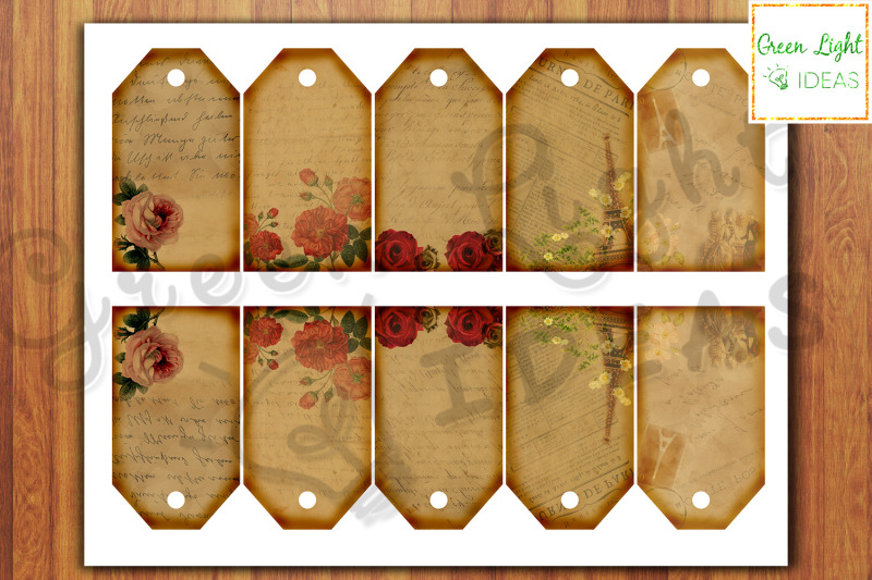 printable-vintage-script-gift-tags-junk-journal-floral-tags
