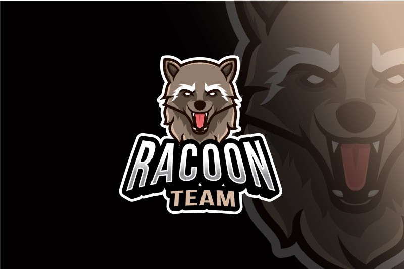 racoon-team-esport-logo-template