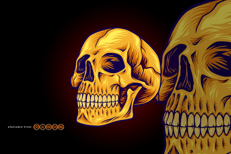 classic-skull-head-logo-mascot-illustrations