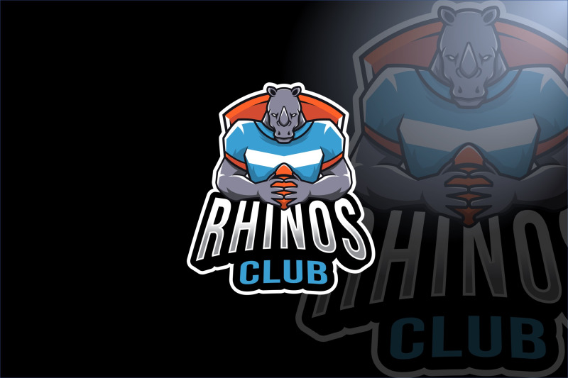 rhinos-club-sport-logo-template