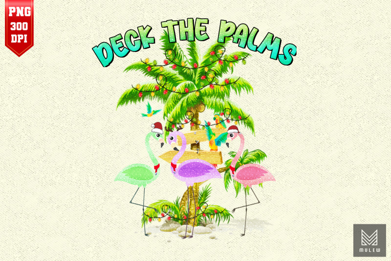 christmas-flamingo-deck-the-palms