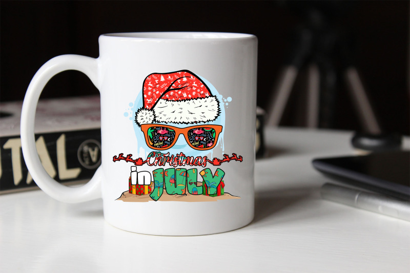 christmas-in-july-santa-hat-sunglasses