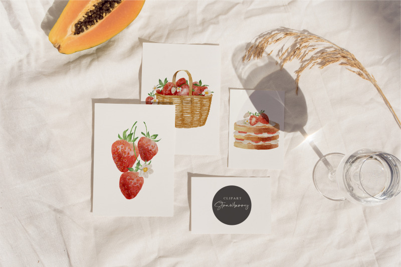 watercolor-strawberry-clipart-fruits-elements-strawberry-clipart