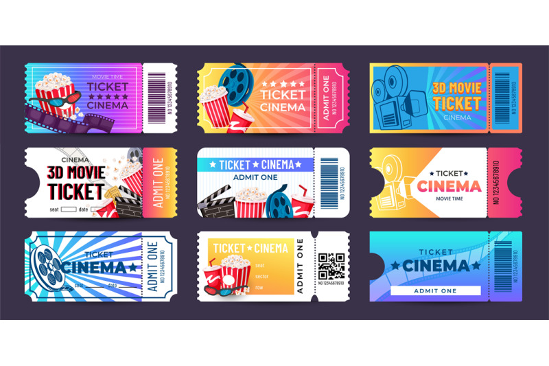 movie-tickets-cinema-event-coupon-with-cartoon-icons-retro-entry-adm