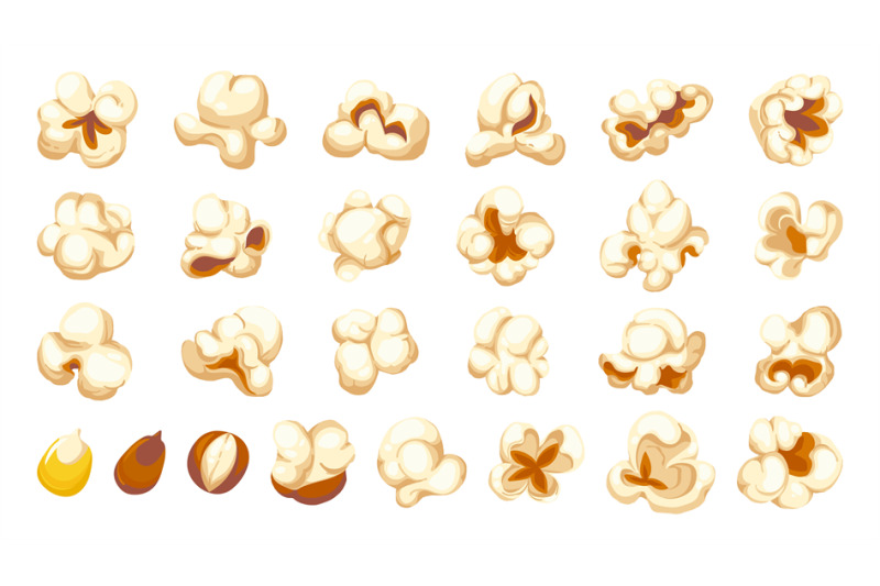 cartoon-popcorn-shapes-film-and-tv-snacks-of-popping-corn-cinema-fun