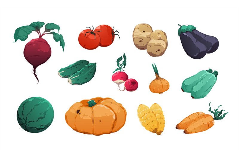 vegetables-collection-fresh-farm-food-highly-detailed-cartoon-game-as