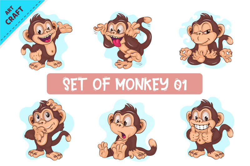 set-of-cartoon-monkey-01-crafting-sublimation