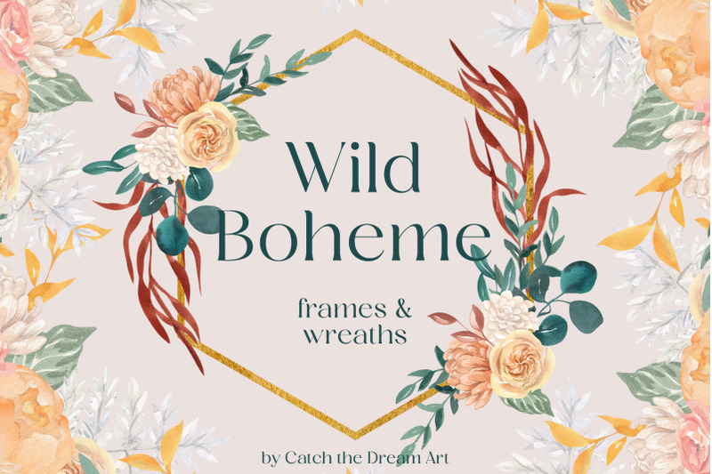 wild-boho-floral-frames-and-wreaths-watercolor