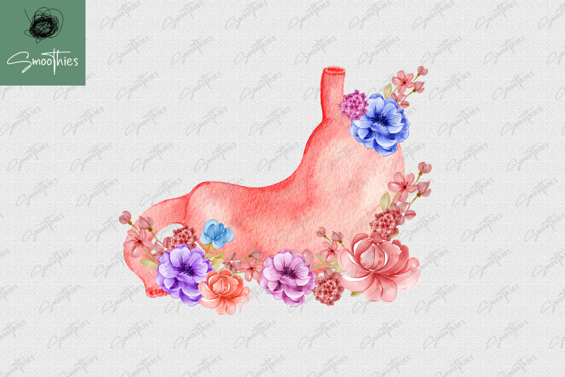 anatomy-stomach-with-flower-design