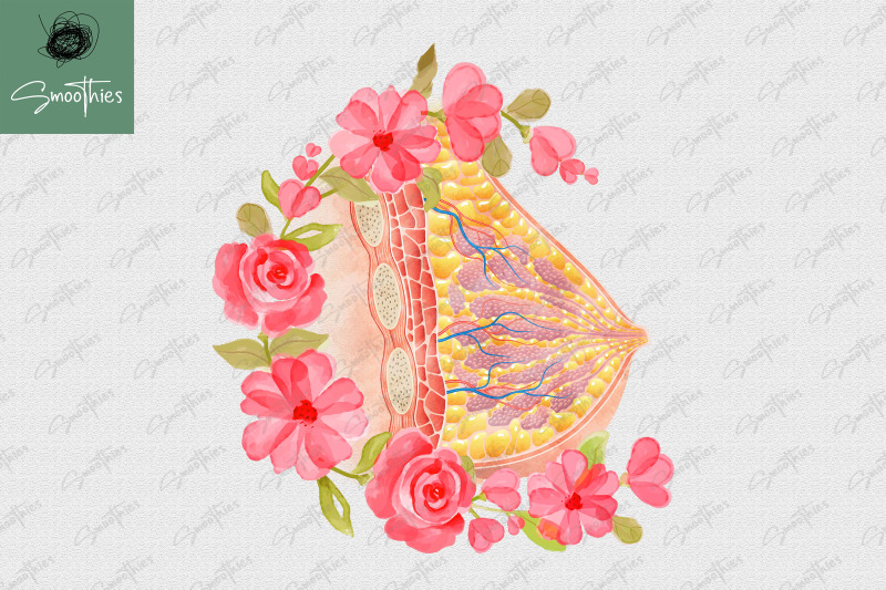 anatomy-breast-with-flower-design