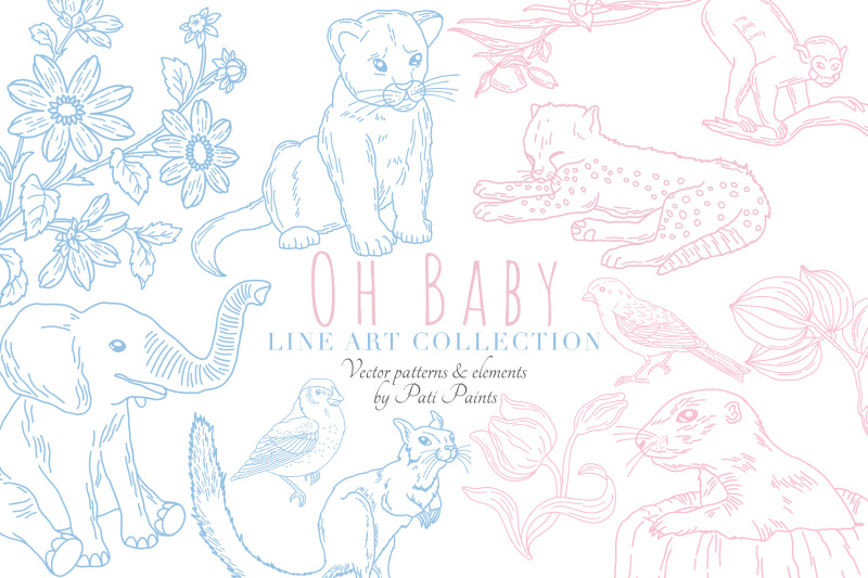 oh-baby-line-art-vector-collection