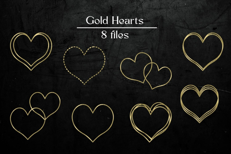 heart-shaped-gold-frames
