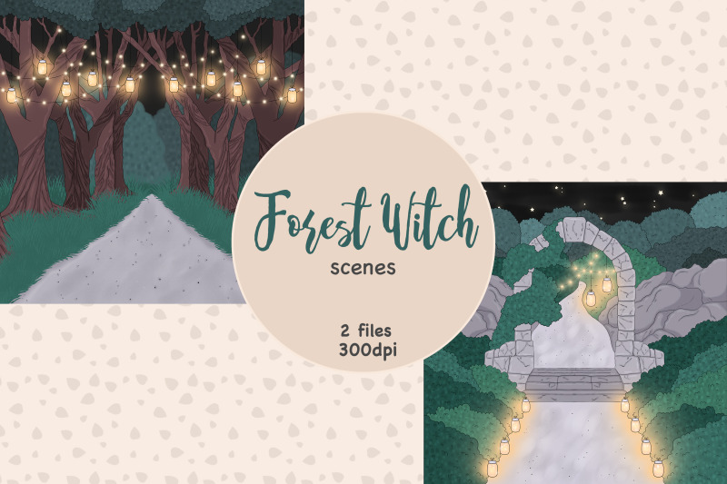 night-forest-clipart-forest-witch-background