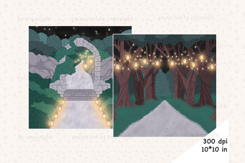 night-forest-clipart-forest-witch-background