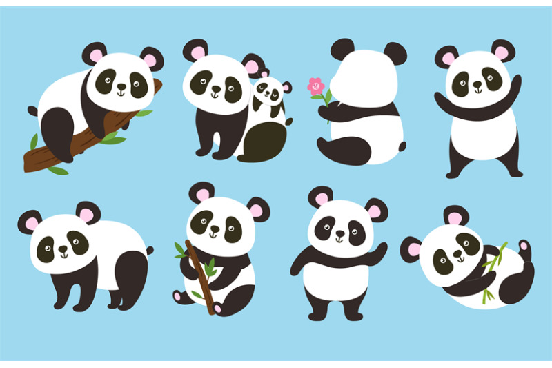 cute-pandas-cartoon-bear-mascot-panda-with-bamboo-branch-and-adorabl