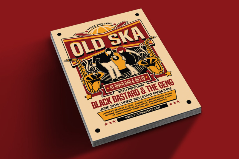 old-ska-music-concert-flyer