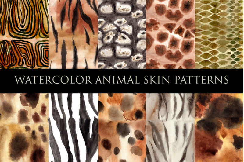 animal-skin-fur-watercolor-patterns