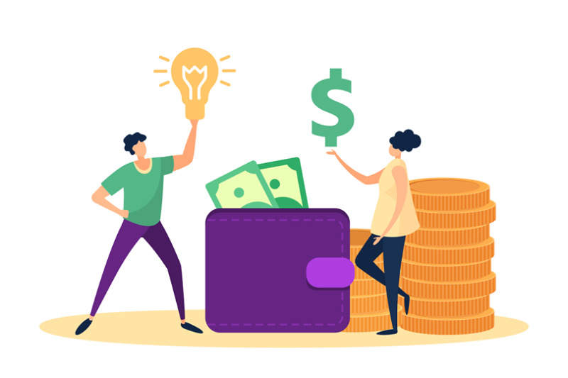 business-concept-man-holding-light-bulb-and-woman-carrying-dollar-sig