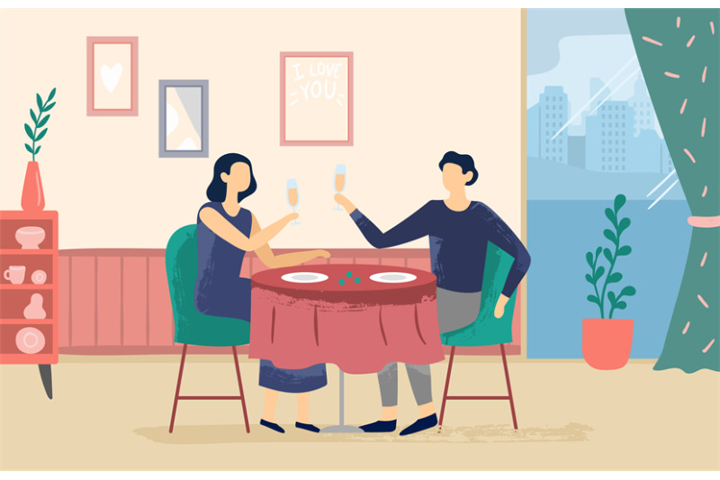 romantic-couple-at-restaurant-female-and-male-characters-sitting-at-t