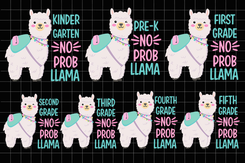 back-to-school-no-prob-llama-graphics-bundle