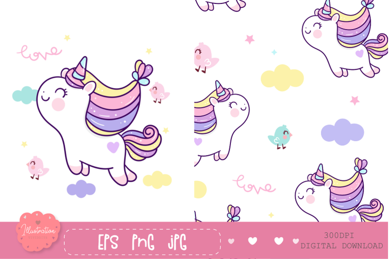 semaless-pattern-unicorn-kawaii-clipart-fairytale-cartoon