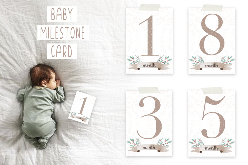 watercolor-newborn-baby-milestone-card-design-for-printing