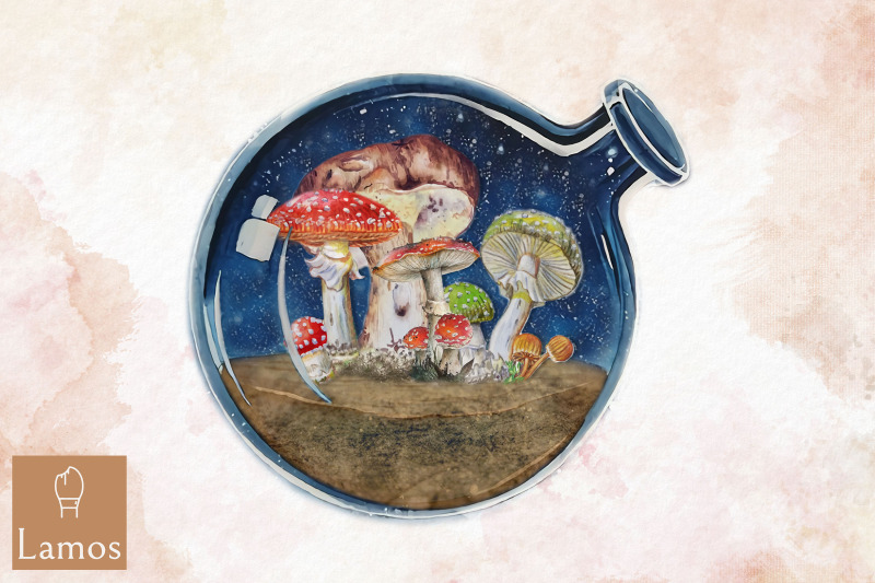 jar-of-mushroom-trippy-world-in-jar