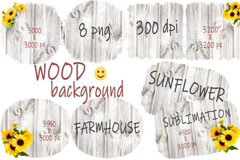 rustic-white-wood-sublimation-background-with-sunflowers